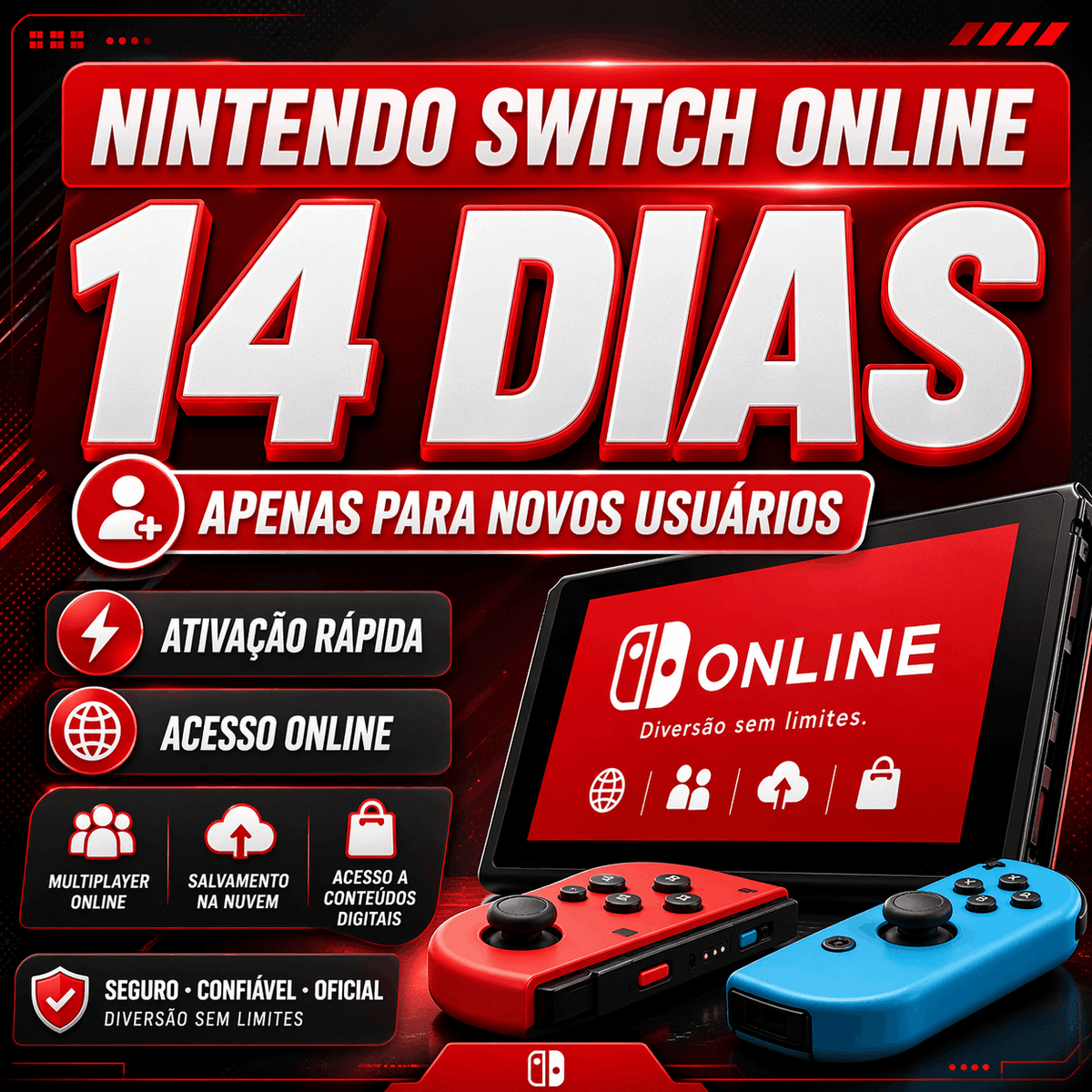Nintendo Switch Online 14 Dias | Exclusivo para Novos Usuários