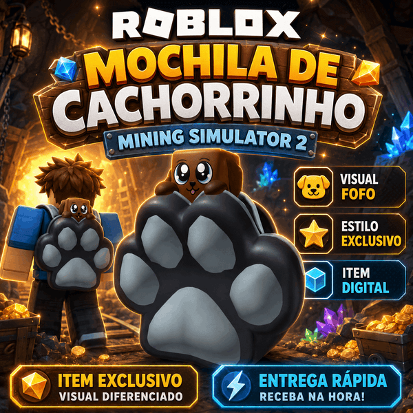 Roblox Mochila de cachorrinho - Mining Simulator 2
