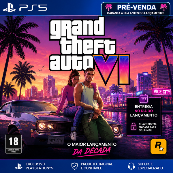 GTA VI PS5 – Pré-venda Exclusiva | Chave Digital PlayStation 5