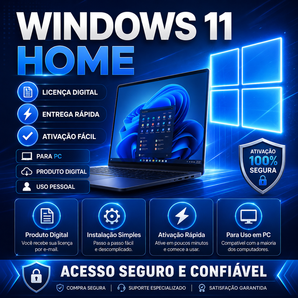 Windows 11 Home - Licença Digital