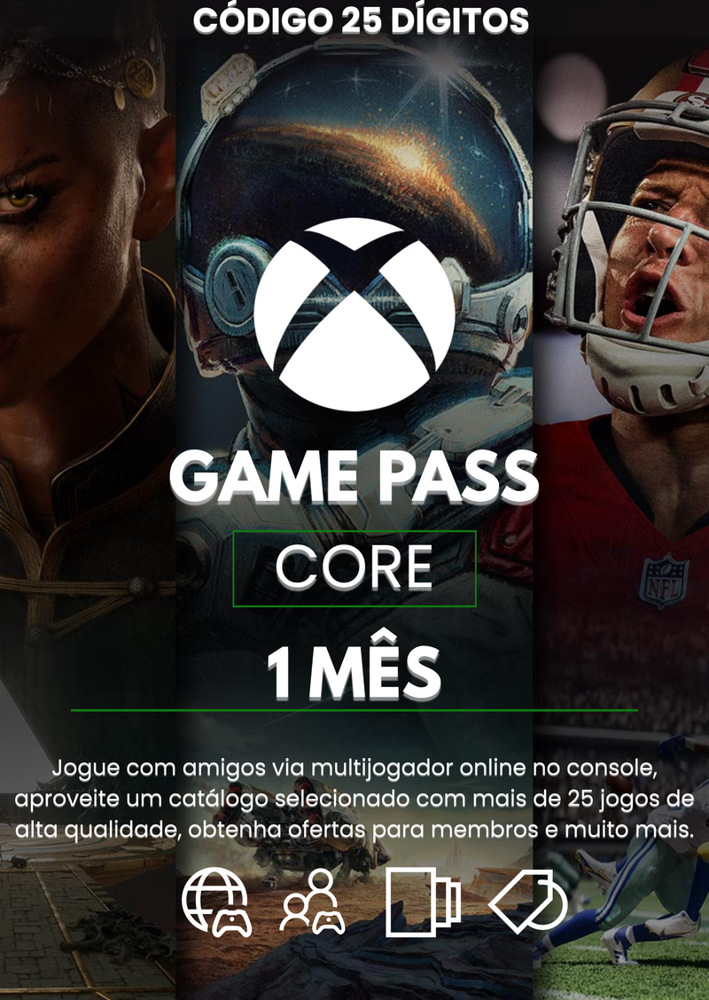 Xbox Game Pass Core 1  Mês - India
